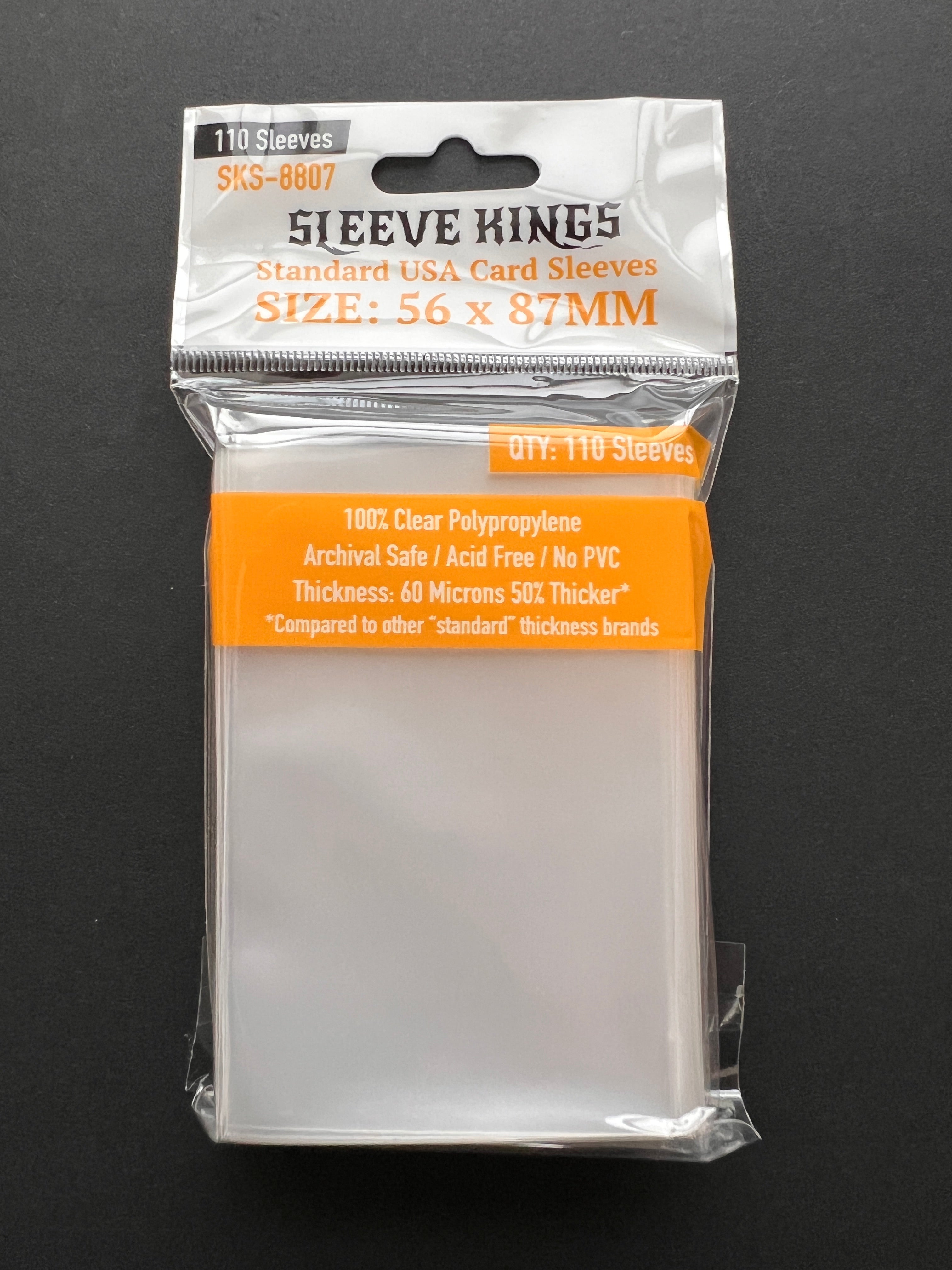 Earth Compatible Card Sleeve Bundle (8807 x 4) - 110 sleeves, 60 microns thick, archival safe polypropylene.