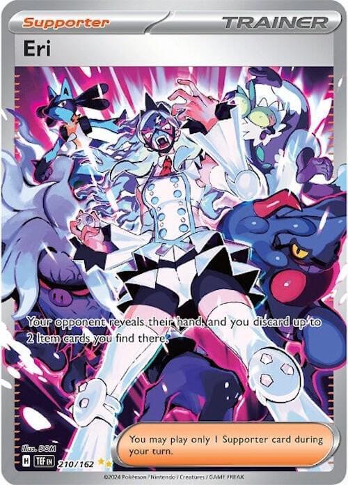 Eri (210/162) [Scarlet & Violet: Temporal Forces] Special Illustration Rare card featuring vibrant action scene.
