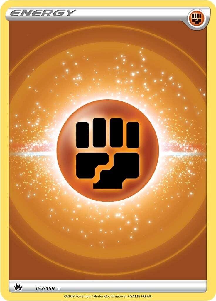 Fighting Energy (157/159) (Texture Full Art) [Sword & Shield: Crown Zenith] card featuring a glowing fist symbol.