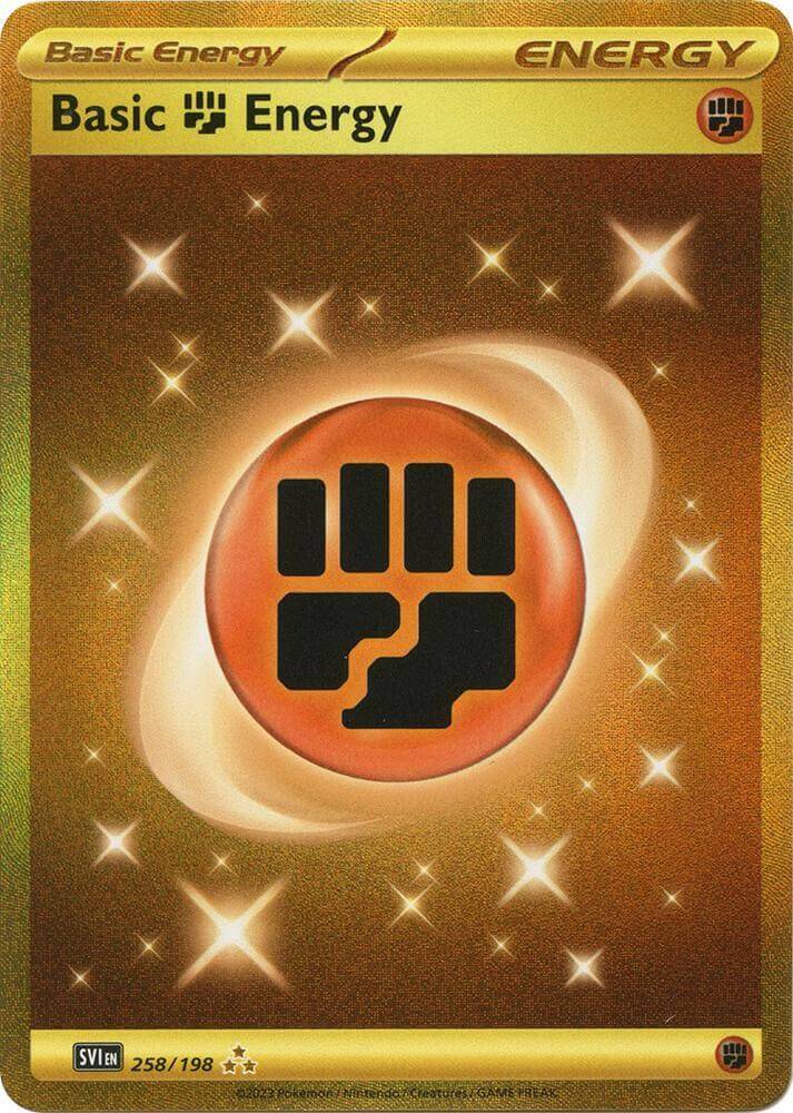 Fighting Energy (258/198) [Scarlet & Violet: Base Set] featuring a symbol on a shiny background.