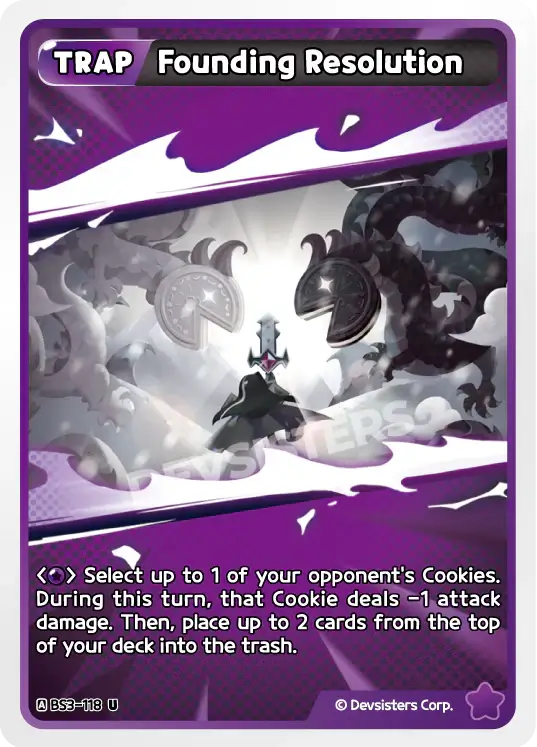 Founding Resolution BS3-118 U | Uncommon Card featuring artwork and gameplay details.