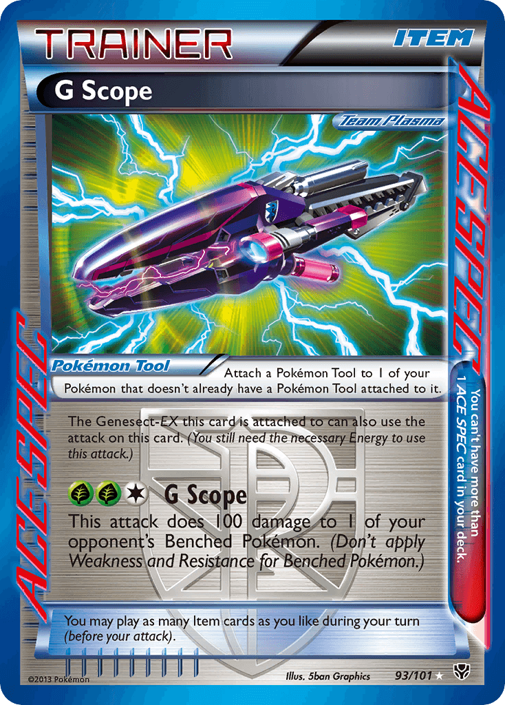 G Scope (93/101) [Black & White: Plasma Blast] item card featuring Trainer Ace Spec.