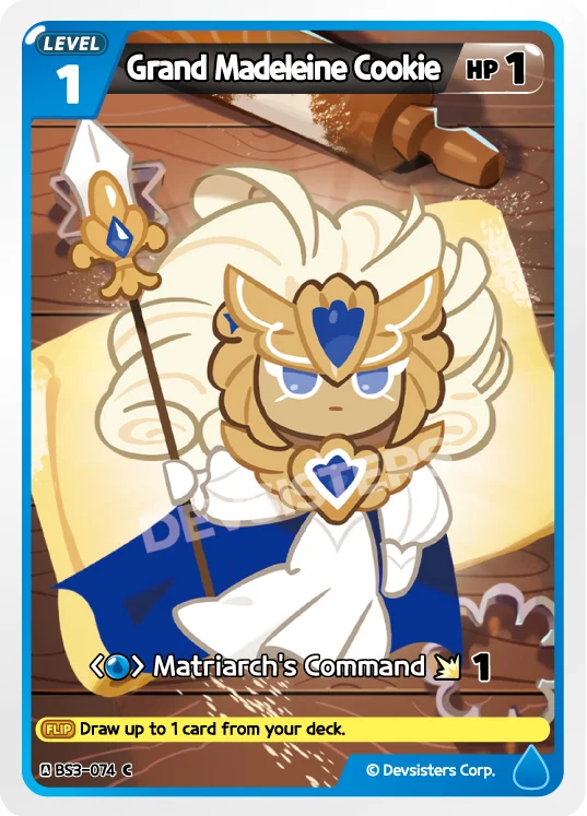 Grand Madeleine Cookie BS3-074 C | Common Card featuring a whimsical character illustration.