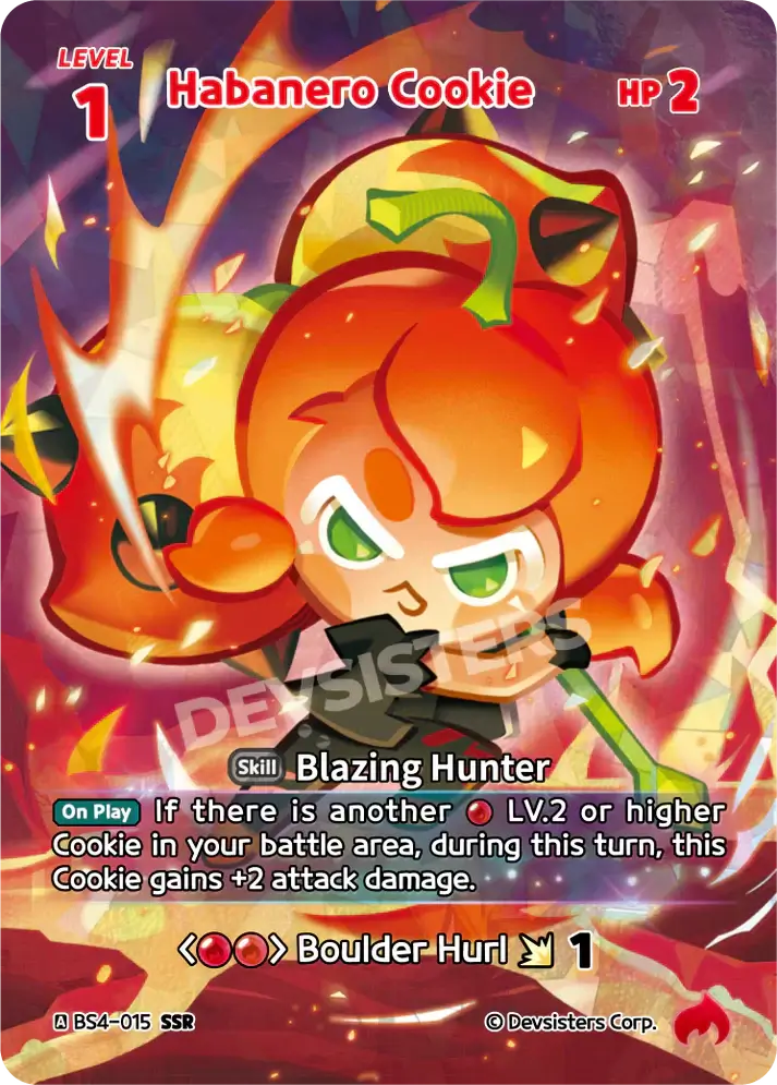 CookieRun TCG - Habanero Cookie [BS4-015 SSR] | Cookie Run TCG Super Secret Rare Card