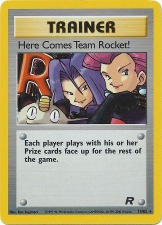 Here Comes Team Rocket! (15/82) [Team Rocket Unlimited] Trainer card featuring Team Rocket characters.