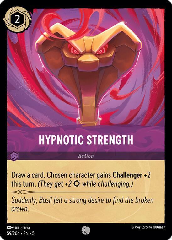 Hypnotic Strength (59/204) [Shimmering Skies] card featuring action and ability description.