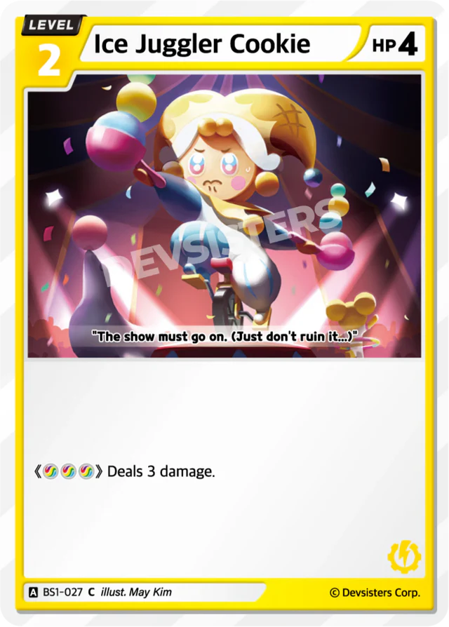 Ice Juggler Cookie BS1-027 C | Common Card featuring a cute character performing tricks.