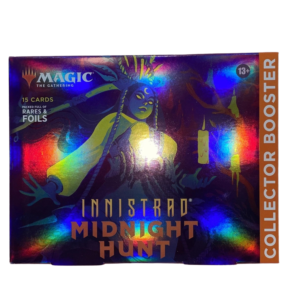 Innistrad Midnight Hunt Collector Booster packaging showcasing gothic art and foil details.
