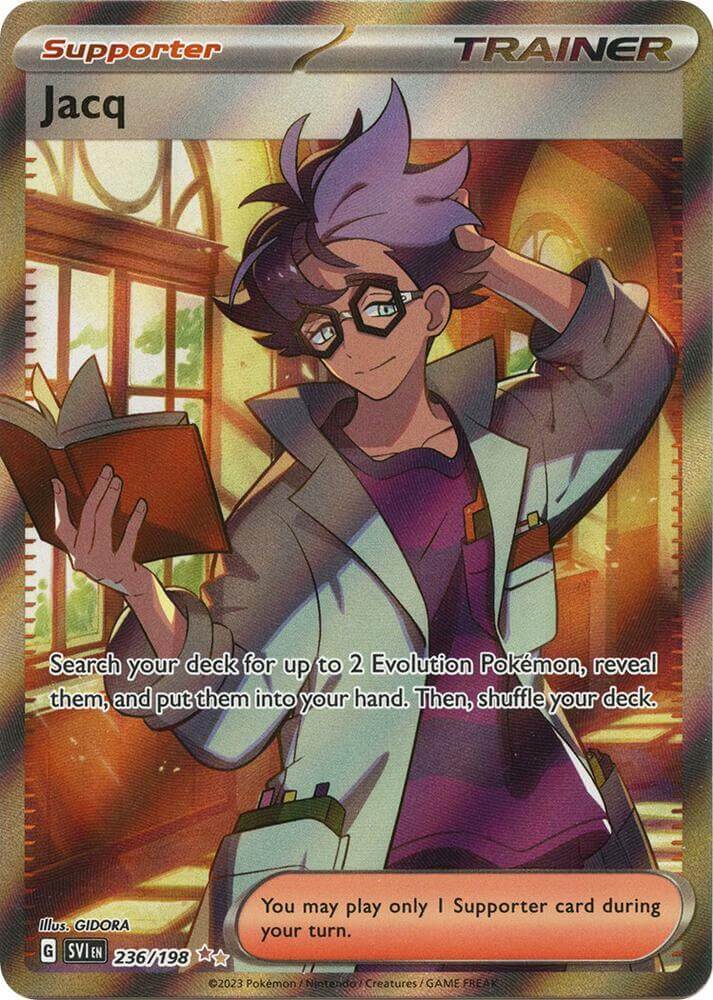 Jacq (236/198) [Scarlet & Violet: Base Set] Secret Rare Supporter card from the Pokémon trading card game.