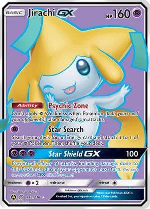alt_tag: Jirachi GX (79a/236) [Alternate Art Promos] card featuring Psychic abilities and illustration.