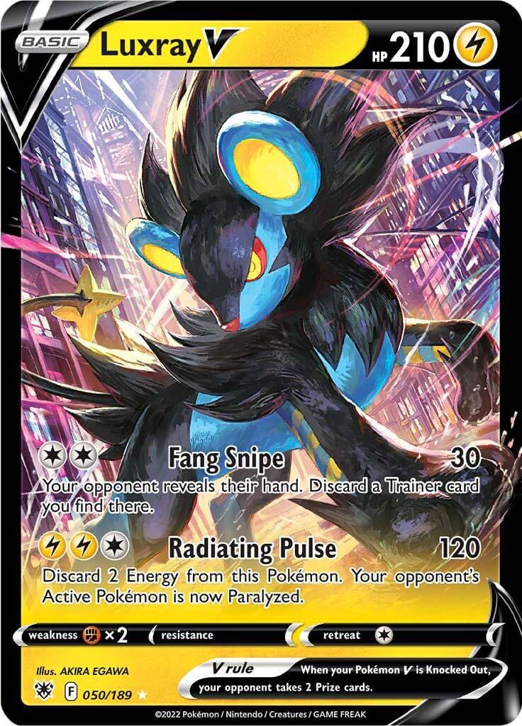 Luxray V (050/189) [Sword & Shield: Astral Radiance] card showcasing HP 210 and lightning-type features.
