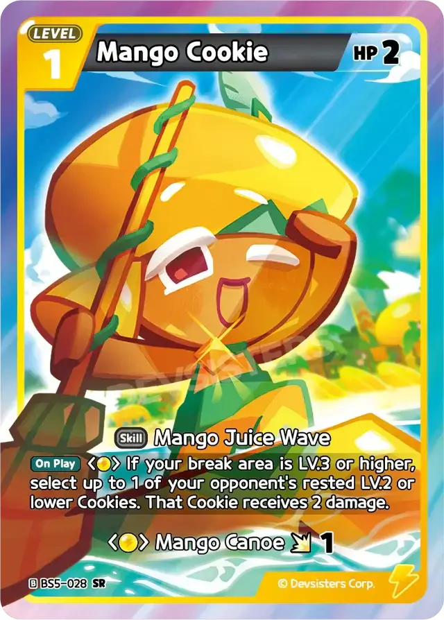 Mango Cookie BS5-028 SR | Super Rare Card featuring skills and abilities.