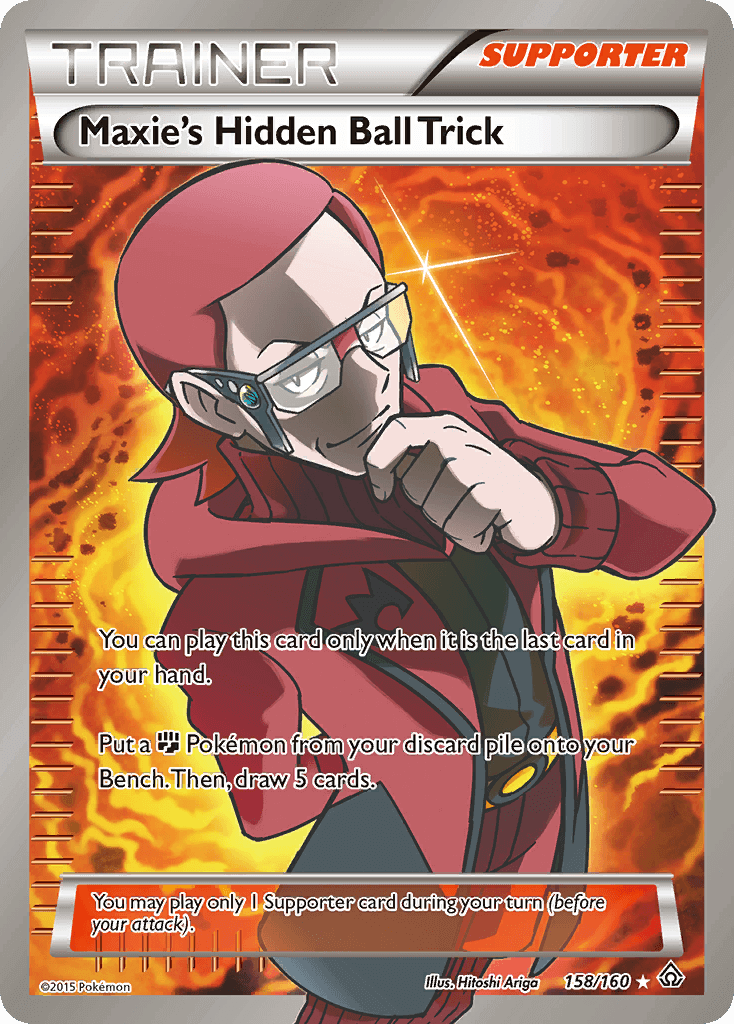 Maxie's Hidden Ball Trick (158/160) [XY: Primal Clash] Ultra Rare Supporter card from Pokémon.