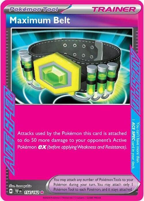 Maximum Belt (154/162) [Scarlet & Violet: Temporal Forces] - Pokémon Tool card with unique design and abilities.