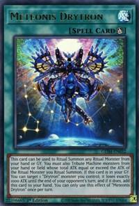 Meteonis Drytron [GEIM-EN032] Ultra Rare card featuring a powerful ritual spell effect.