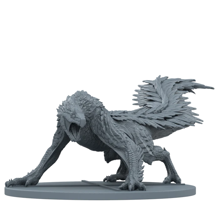 Detailed miniature of Rathalos from Monster Hunter World: The Board Game – Ancient Forest core set