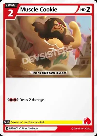 Muscle Cookie BS2-001 C | Common Card featuring a strong character and game mechanics.
