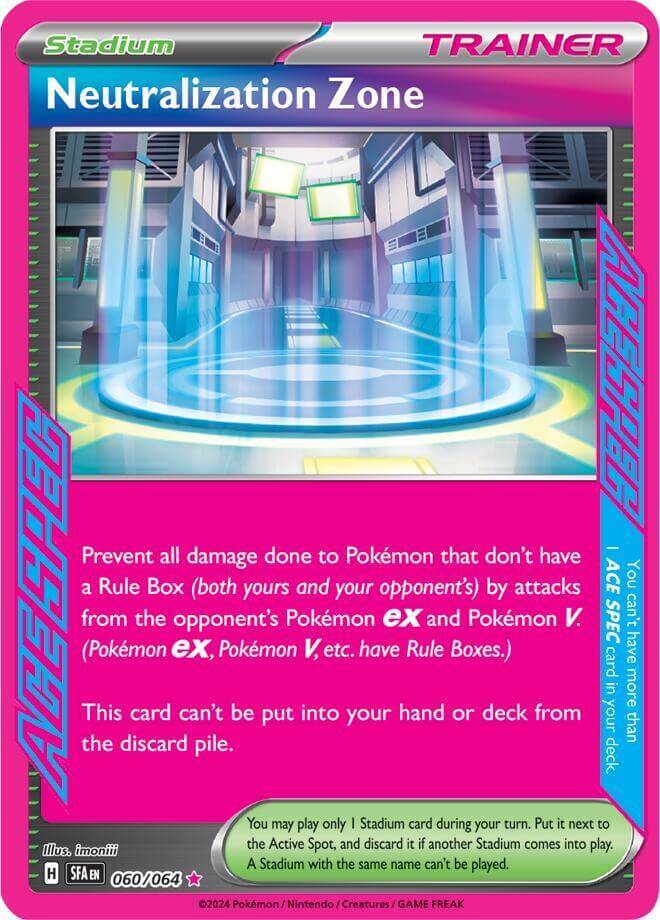 Neutralization Zone (060/064) [Scarlet & Violet: Shrouded Fable] Stadium card featuring a futuristic design.