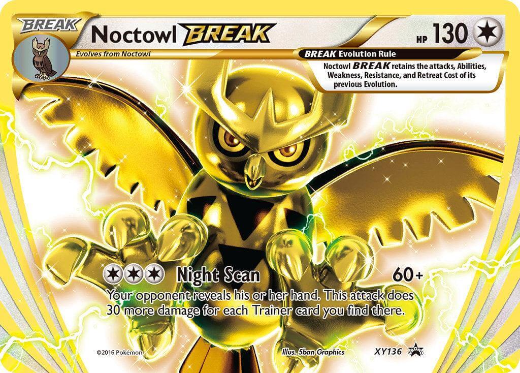 Noctowl BREAK (XY136) [XY: Black Star Promos] featuring the Night Scan attack and unique design.