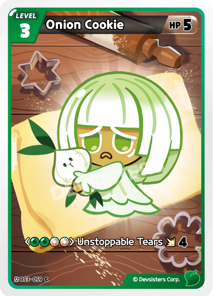 Onion Cookie BS3-059 C | Common Card featuring character with Unstoppable Tears ability.