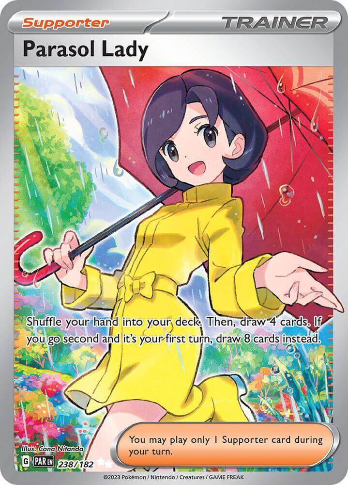 Parasol Lady (238/182) [Scarlet & Violet: Paradox Rift] Supporter Ultra Rare card image.