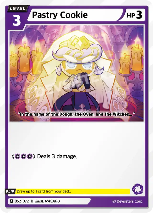 Pastry Cookie BS2-072 U | Uncommon Card featuring a whimsical character with magical elements.