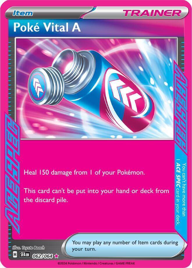 Poke-Vital A (062/064) [Scarlet & Violet: Shrouded Fable] item card healing effect description.