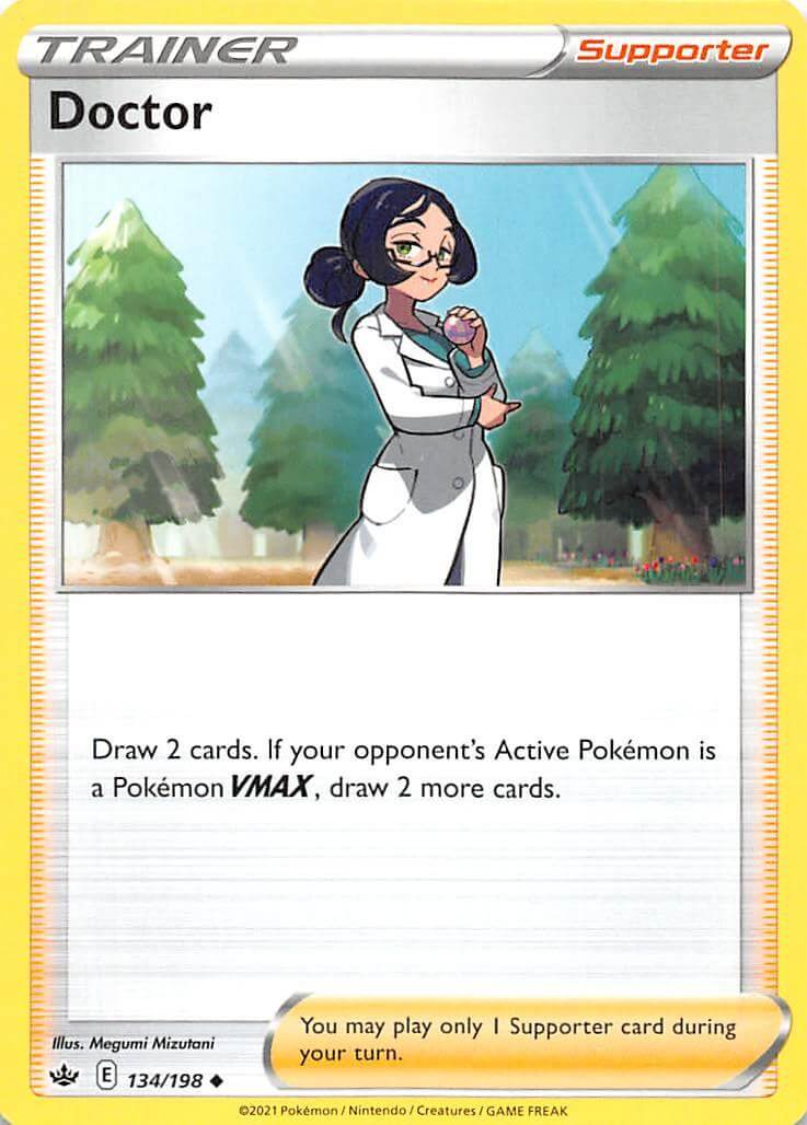 Doctor (134/198) [Sword & Shield: Chilling Reign] Trainer Supporter card illustration.