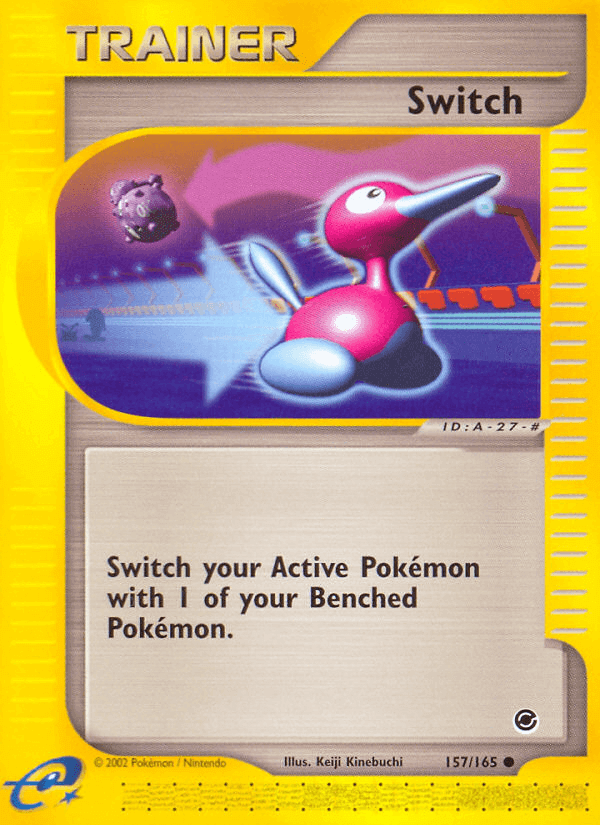 Switch (157/165) [Expedition: Base Set] Trainer card featuring a Porygon and instructions for switching Pokémon.