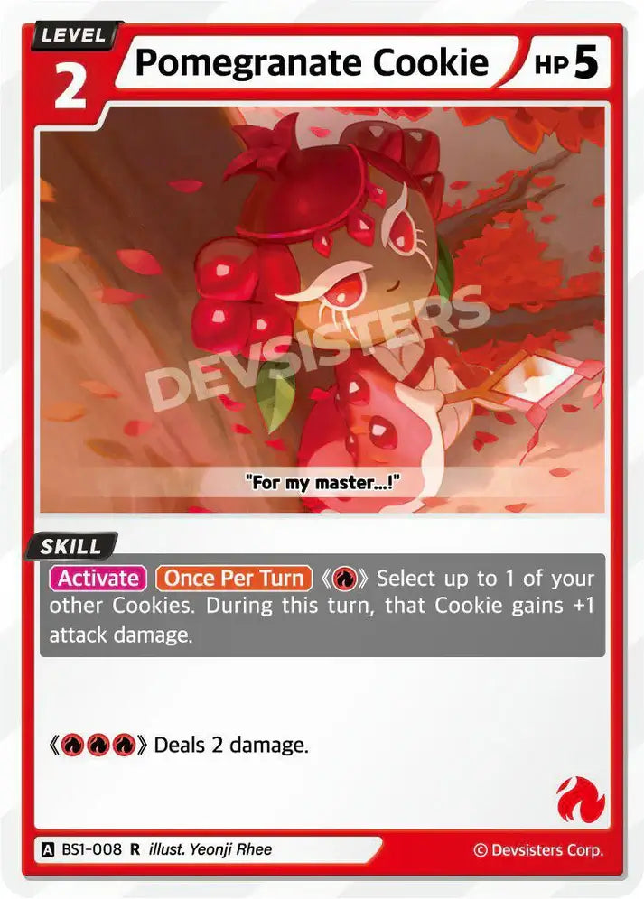 Pomegranate Cookie (BS1-008) R – Brave Beginning Rare | Cookie Run TCG Single Card