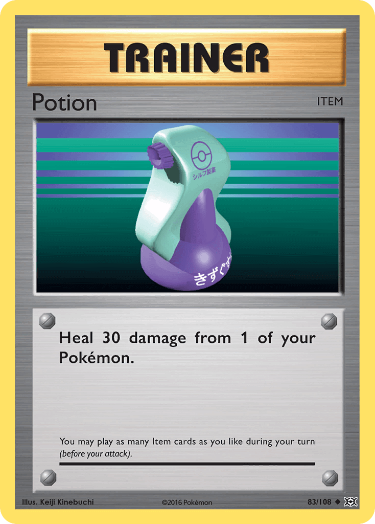 Potion (83/108) [XY: Evolutions] card image featuring healing effects for Pokémon.