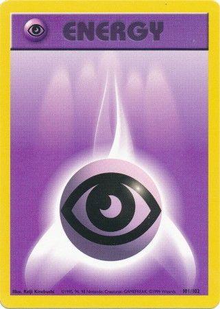 Psychic Energy (101/102) [Base Set Unlimited] card featuring a purple and black design with an eye symbol.