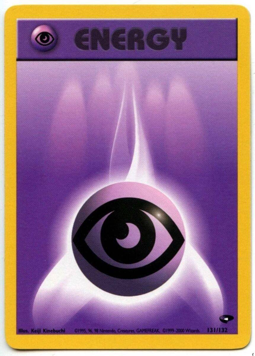 Psychic Energy (131/132) [Gym Heroes Unlimited] card featuring a purple energy symbol.