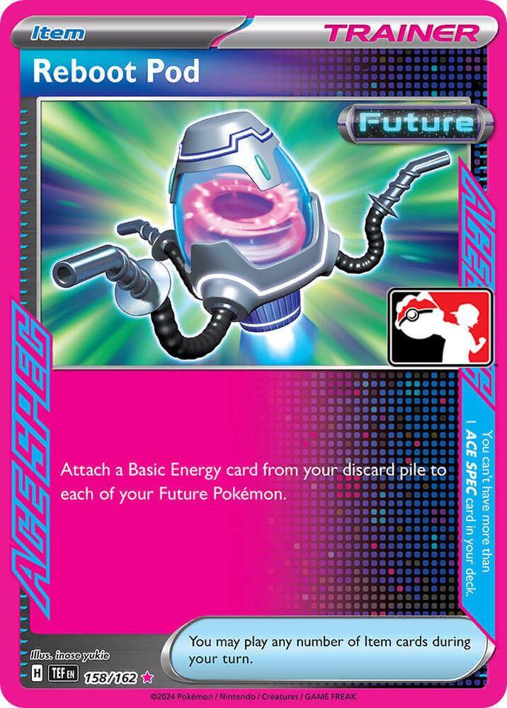 Reboot Pod (158/162) [Prize Pack Series Five] - Rare Ace Pokémon Trainer item card image.