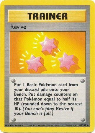 alt_tag: Revive (89/102) [Base Set Unlimited] Trainer card featuring pink star icons and text instructions.