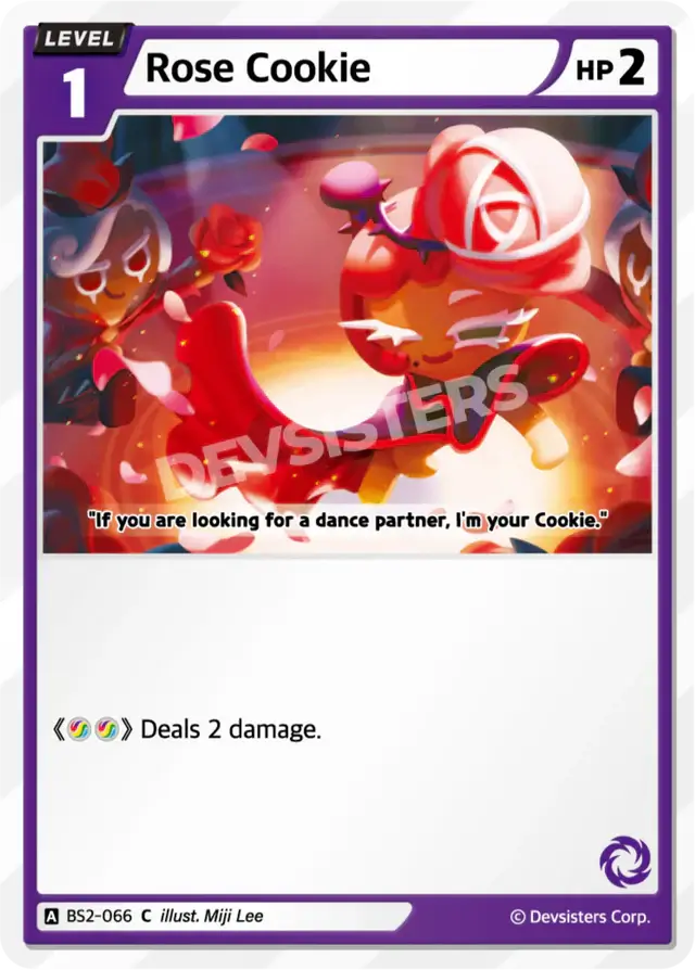 Rose Cookie BS2-066 C | Common Card featuring colorful design and character illustration.