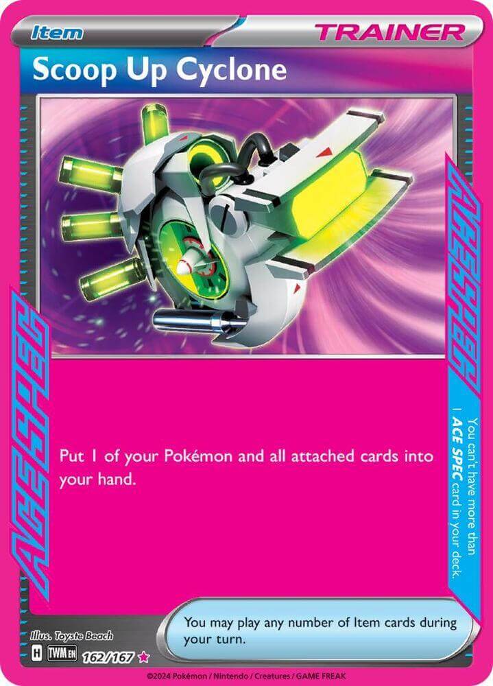 Scoop Up Cyclone (162/167) [Scarlet & Violet: Twilight Masquerade] item card showing trainer ability.