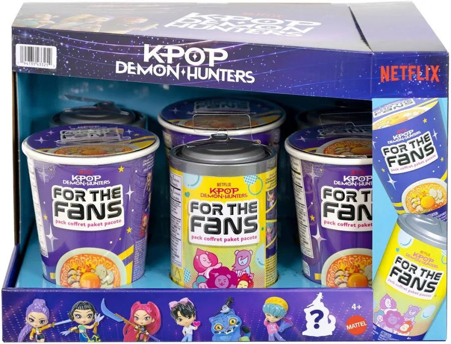 KPop Demon Hunters Small Doll Collectable For the Fans Blind Box displayed in a colorful box with various doll packs.