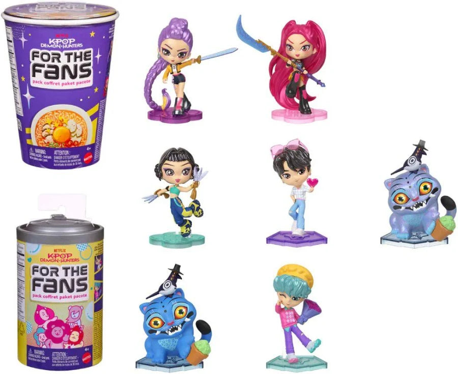 KPop Demon Hunters Small Doll Collectable For the Fans Blind Box featuring various characters and packaging.