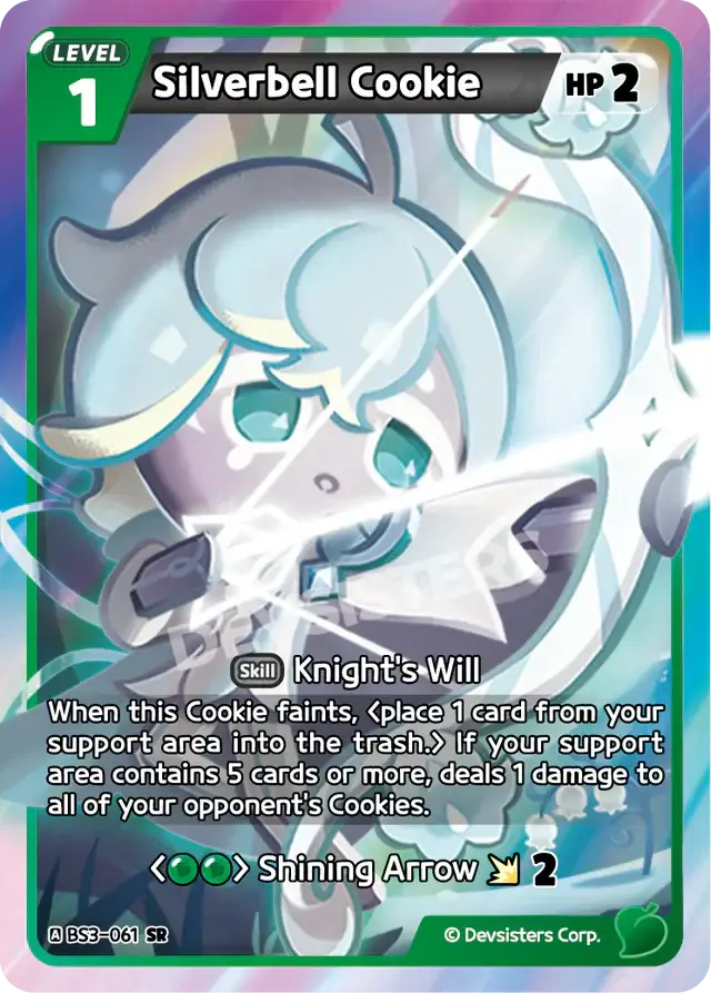 Silverbell Cookie BS3-061 SR Age of Heroes and Kingdoms | Super Rare card from Cookie Run TCG.