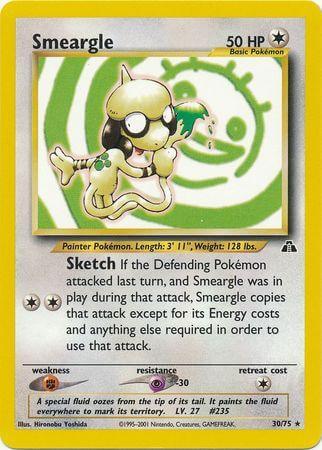 Smeargle (30/75) [Neo Discovery Unlimited] trading card featuring a Colorless type Pokémon.