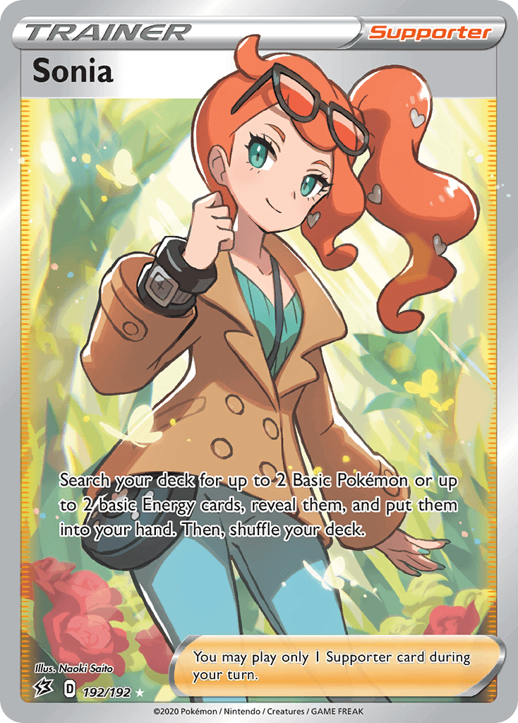 Sonia (192/192) [Sword & Shield: Rebel Clash] Pokémon Trainer Supporter Ultra Rare card image.