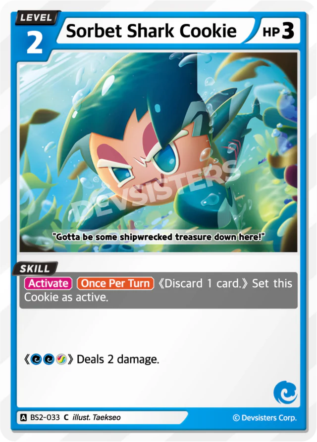Sorbet Shark Cookie BS2-033 C | Common Card featuring a cute character with a unique ability.