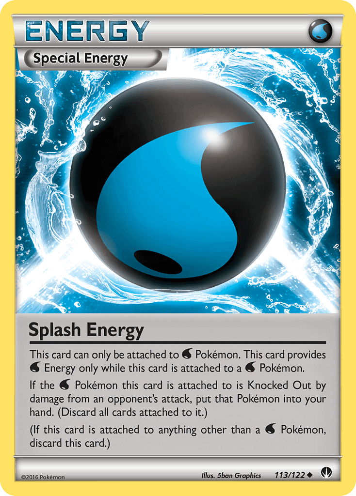 Splash Energy (113/122) [XY: BREAKpoint] card illustration featuring special water energy effects.