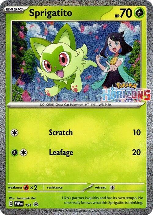 Sprigatito (191) [Scarlet & Violet: Black Star Promos] trading card featuring a Grass type Pokémon.