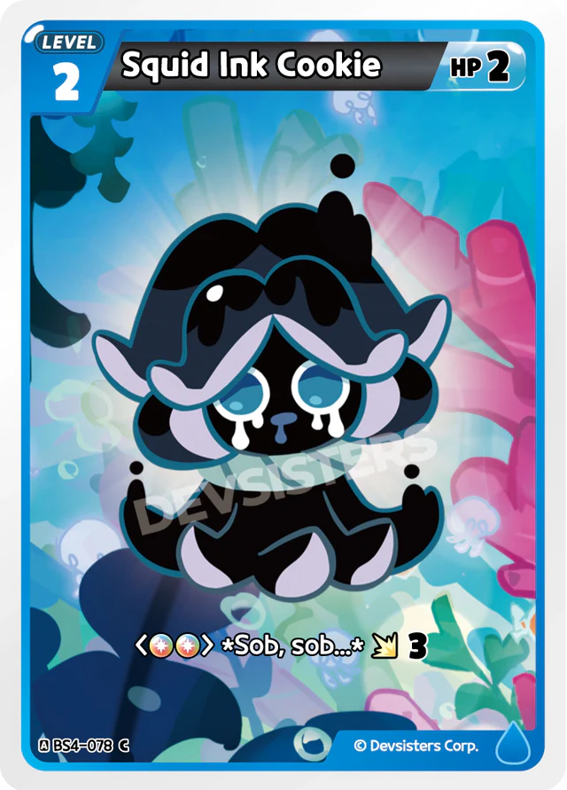 Squid Ink Cookie BS4-078 C | Common Cookie card illustration with character featuring blue and black design.