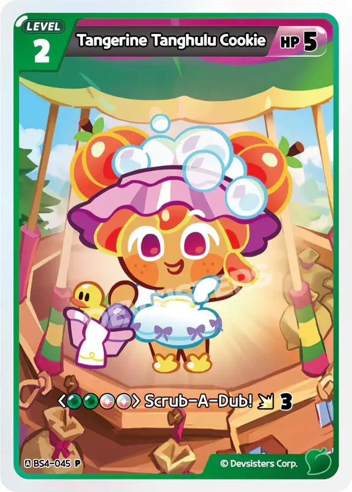Tangerine Tanghulu Cookie BS4-045 R | Rare Card featuring a cute character in a colorful setting.