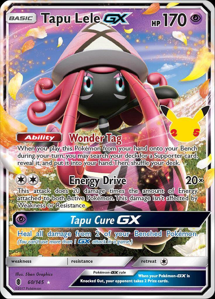 Tapu Lele GX (60/145) [Celebrations: 25th Anniversary - Classic Collection] featuring psychic abilities and ultra rare rarity.