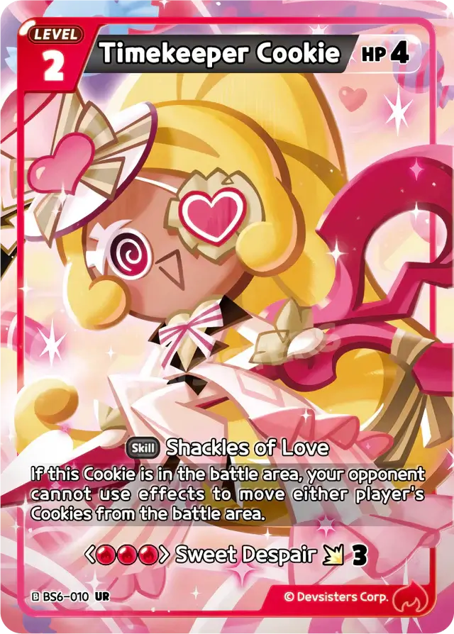 Timekeeper Cookie BS6-010 UR | Ultra Rare Card featuring vibrant design and unique abilities.