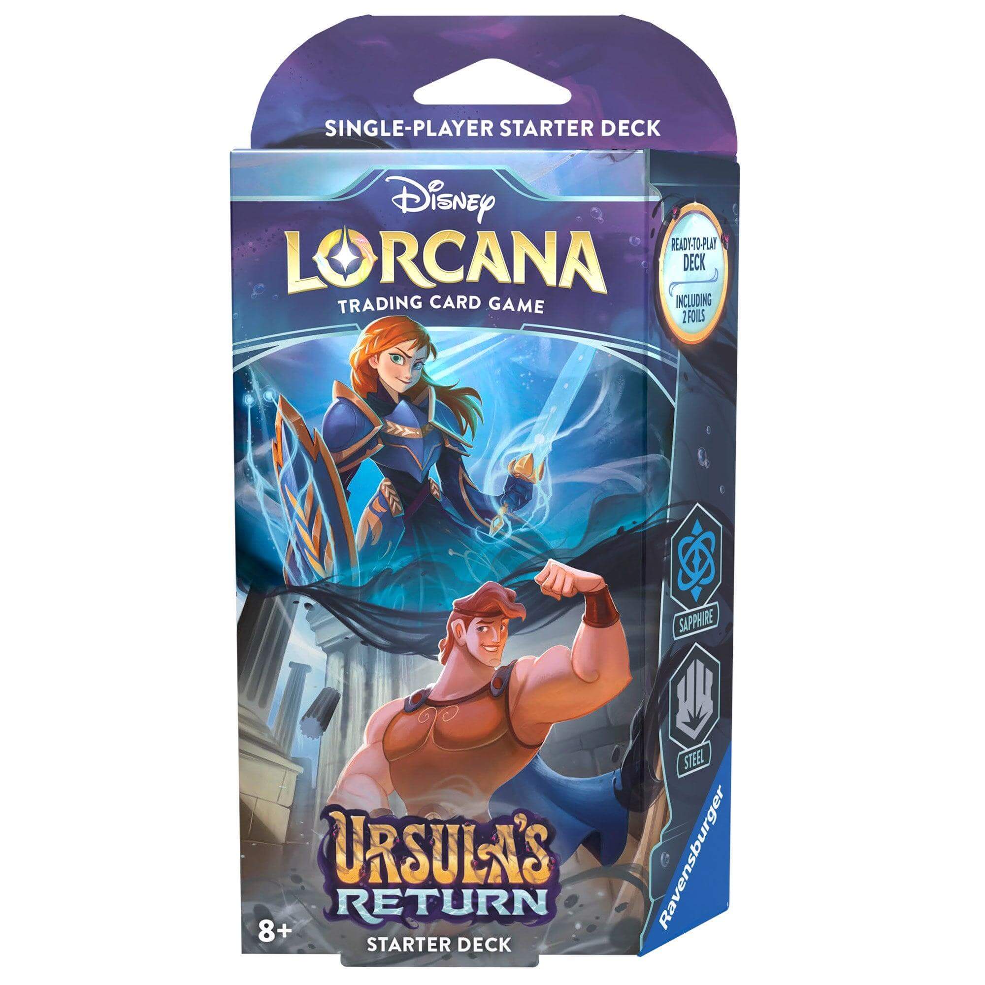 Ursula's Return - Starter Deck (Sapphire & Steel) packaging for Disney Lorcana trading card game